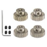 4Stk 48P GehäRtete Ritzel Motor Getriebe Set 24T-27T 3.175Mm Rc 48 Abstand 7075