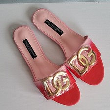 Dolce & Gabbana Women s Logo Slip On Slide Sa...