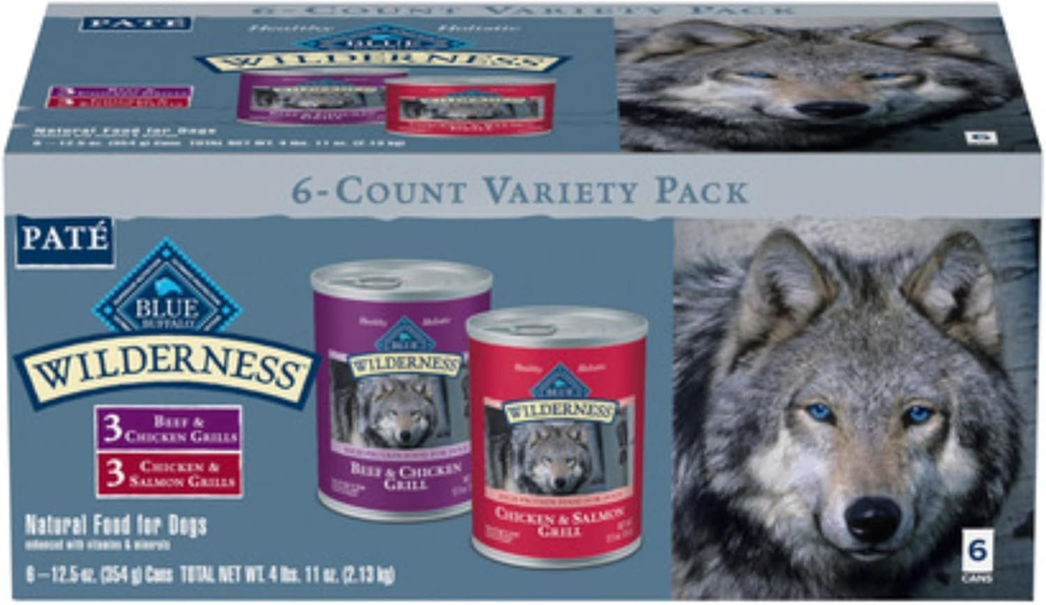 Wilderness High Protein Beef and Chicken & Salmon and Chicken Wet Dog Food Varie