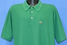 vintage 80s IZOD LACOSTE GREEN CROCODILE LOGO GOLF THREE BUTTON POLO SHIRT XL