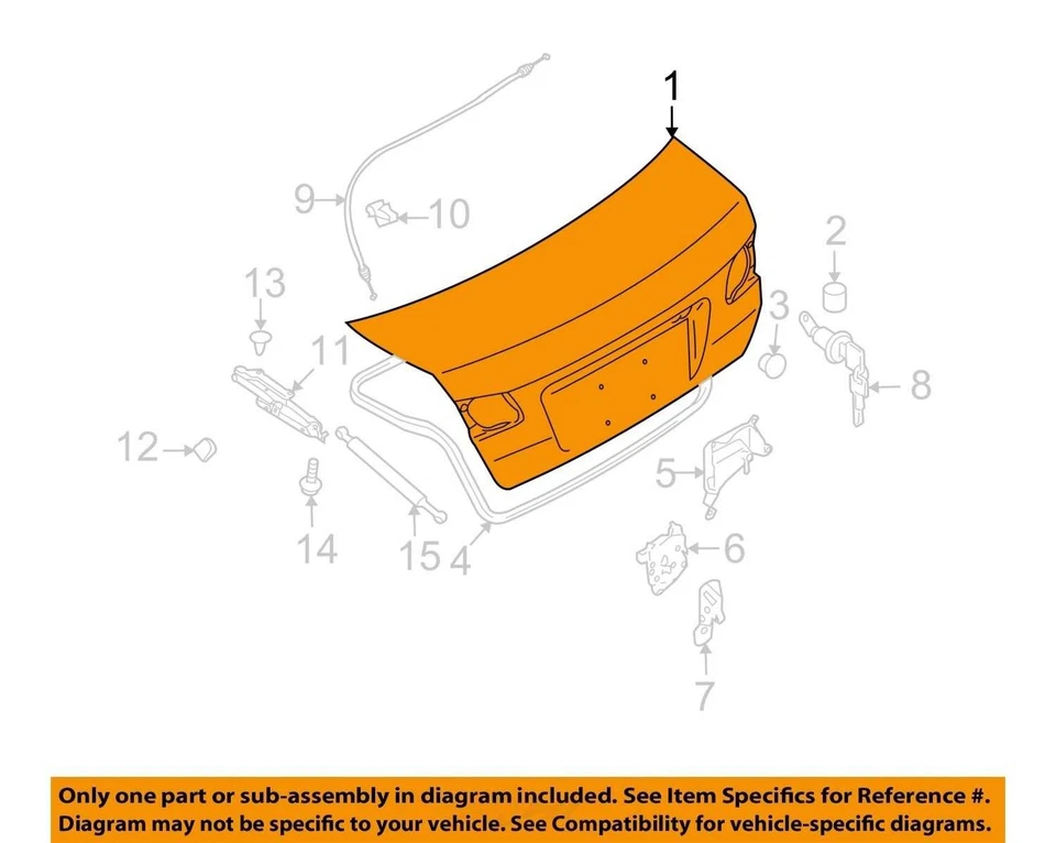 SE ADAPTA A 10-14 SUBARU LEGACY SW 2.5 maletero tapa puerta trasera blanca extendida sin luces traseras Foto 3 de 4