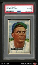 1951 Bowman #143 Ted Kluszewski Reds PSA 6 - EX/MT