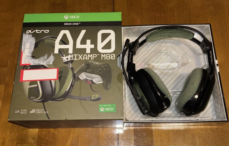 Astro A40 MIXAMP M80 Headset ONLY for XBOX ONE Wired Black and Olive Green READ