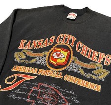 Vintage NFL Kansas City Chiefs Crewneck Sweater Sweatshirt Nutmeg USA Made L XL