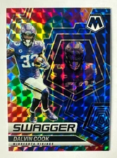 2022 Panini Mosaic Dalvin Cook BLUE Prizm Card SP #/99 Swagger Vikings Star!