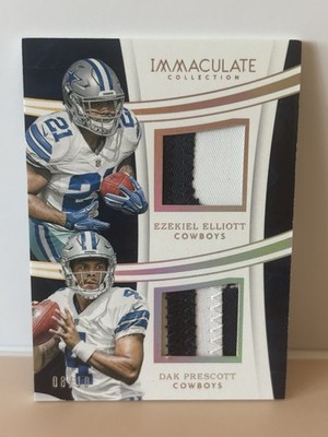 Ezekiel Elliott & Dak Prescott /10 - 2016 Immaculate Player Worn Dual Patch (RC)
