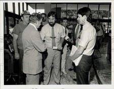 1988 Press Photo Wally Tripp, Mark Mulcahy and Rand Wilson at Bank of Boston