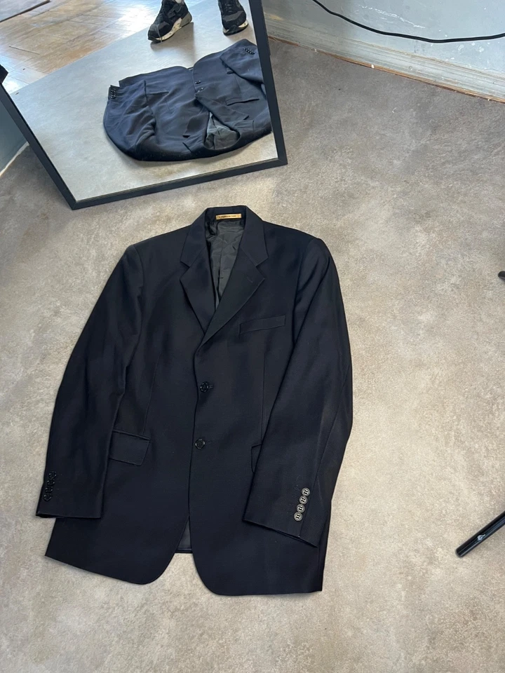 Authentic Vintage Yves Saint Laurent Black Suit - Image 3 of 4