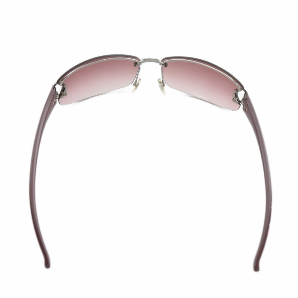 GUCCI Sunglasses Horsebit Metal Frame Gradient Half Rim Logo 62 15 130 Bordeaux thumbnail 4