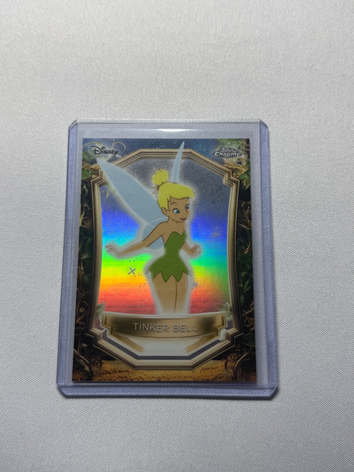 Tinker Bell 2025 Topps Chrome Disney #159 Green Wave Refractor /99