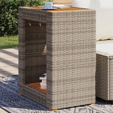Garden Side Table Grey & Brown