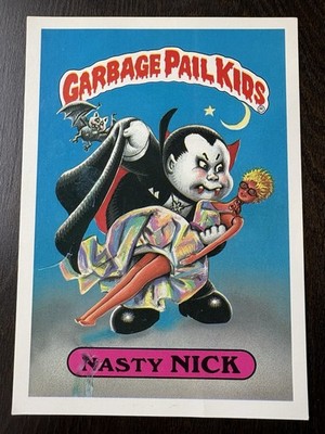 1986 Garbage Pail Kids Original OS1 Giant 5x7 #1 Nasty Nick Rare Printing Error