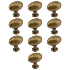 Semetall 10 Pack Oval Drawer Knobs, 1-3/8 inch 35mm Vintage Cabinet Pulls f...