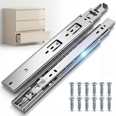 10 Inch Soft Close Drawer Slides 6 Pairs (12pcs) Side Mount Rails- Heavy Duty...