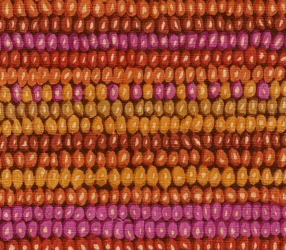 Kaffe Fassett BEAD STRIPE EARTH  1 yard GP50 purple, orange RARE original issue - Image 2 of 2