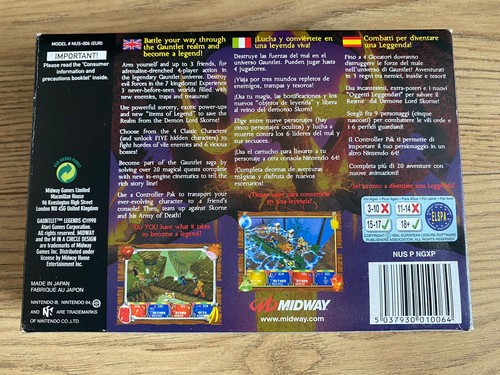 Gauntlet Legends Completo en Caja Nintendo 64 N64 PAL Reino Unido y Estuche Protector ¡RARO! - Imagen 12 de 17