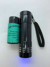 10g UV Licht Kleber für Reparatur von Kunststoff, Autoteilen, Elektronik + 9 LED