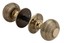 Antique-Beehive-Style-Solid-Brass-Mortice-Door-Knob-Set-Aged-Brass-Finish-50mm thumbnail 5