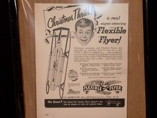 1953 Flexible Flyer Sled B W, 5 1/2" x 7" advertisement. Perfect to frame