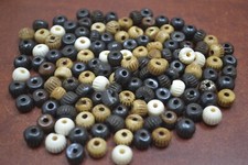 300 PCS BROWN STRIPE BUFFFALO BONE BEADING ROUND BEADS 10MM 1 LB T-488