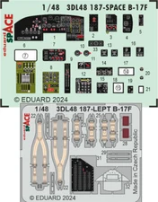 Eduard 1/48 B-17F Flying Fortress 3D Decals and PE parts for Eduard #ED 11183