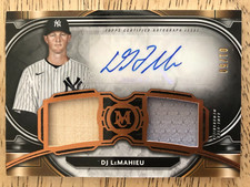 2021 Topps Signature Swatches Dual Relic Auto Dj Lemahieu FIRST PRINT 1/50