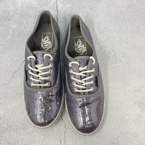 Sperry Top Sider Womens Sz 6.5 Silver Sequins Lace Up Boat Casual Shoes Sneakers - Picture 4 of 11