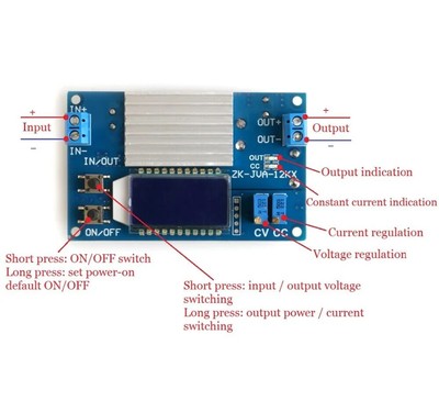 DC-DC Adjustable Step Down Module Constant Voltage Current Digital LCD Display