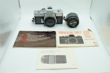MINOLTA Srt 201 with 50mm F1.7 Lens 35mm film Camera Rokkor X PG with Manuals