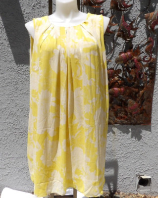 HM Women's Yellow Sheer Overlay A-Line Dress Size XXL