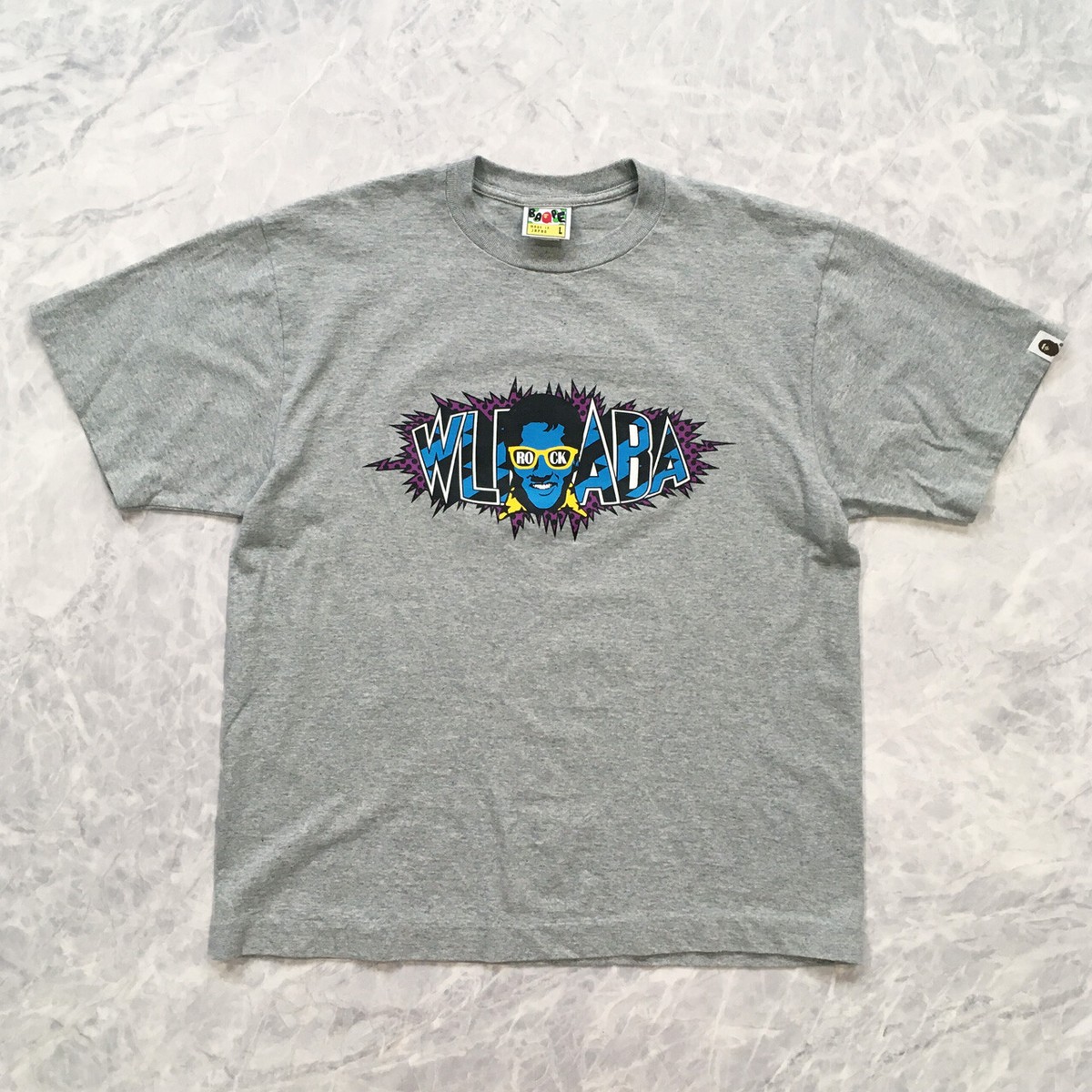 BAPE A Bathing Ape BABY BAPESTA T-SHIRT BLACK WLIABA MEN'S SIZE L