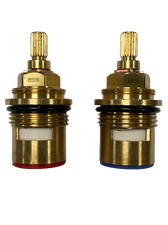 3/4" Badewannenarmatur DISC012 Keramik Scheibenhahn Kartuschenventile 20 Z&auml;hne x 7,5 mm PAAR