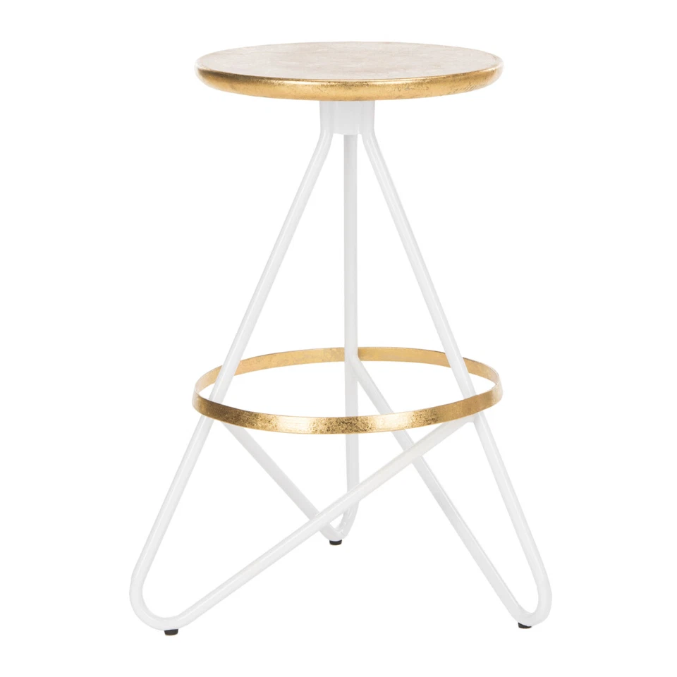 SAFAVIEH Galexia Counter Stool | Gold / White | - Image 2 of 4