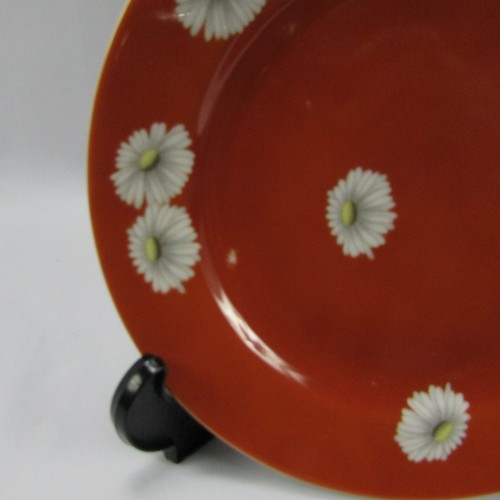 Noritake Nippon Toki Kaisha Red And White Daisies Salad Dessert Plates Set of 3 - Picture 5 of 6