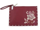 White House Black Market NWT Studded Floral $69 Large Wristlet Clutch Case Purse