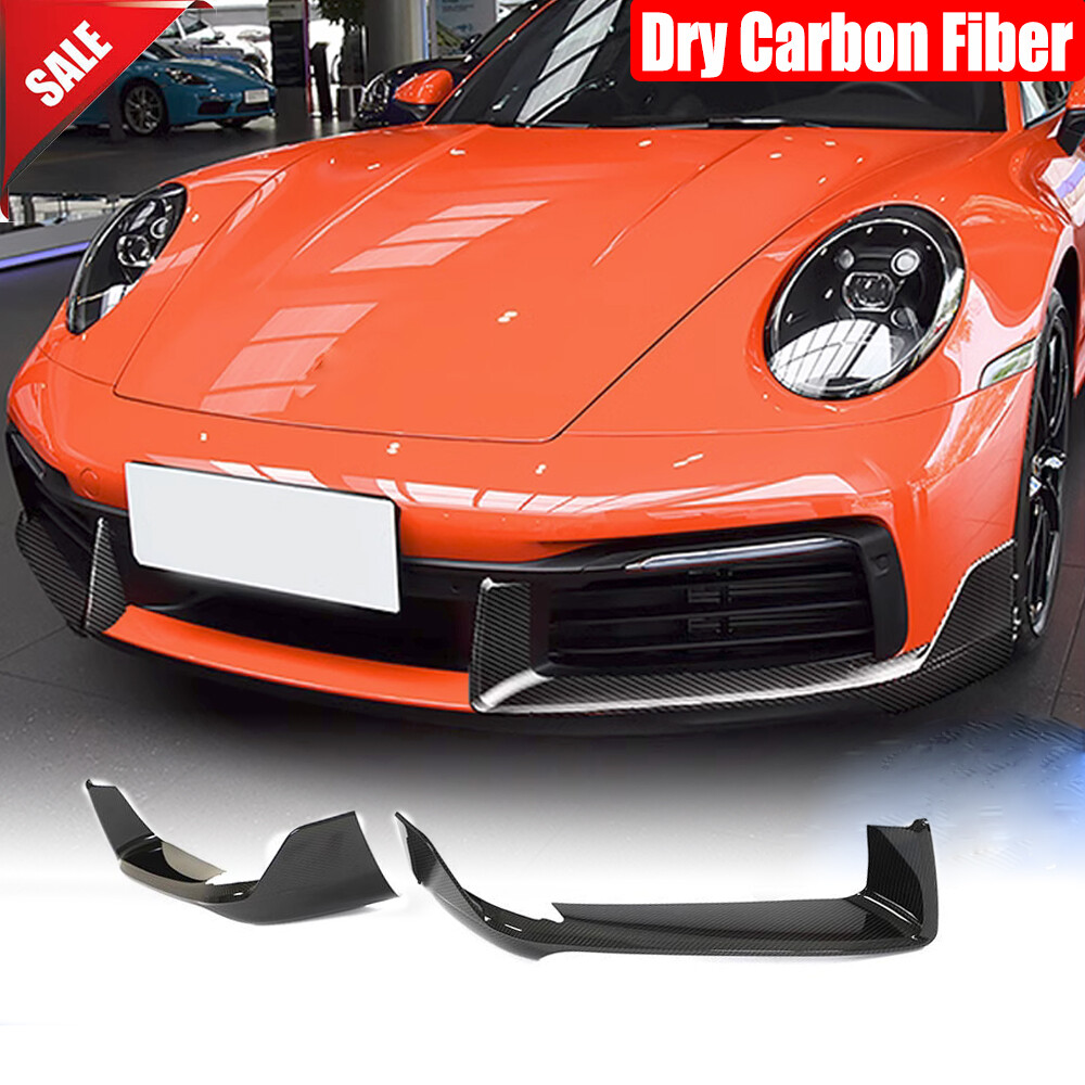 For Porsche 911 992 2019+ Dry Carbon Front Bumper Splitter Air