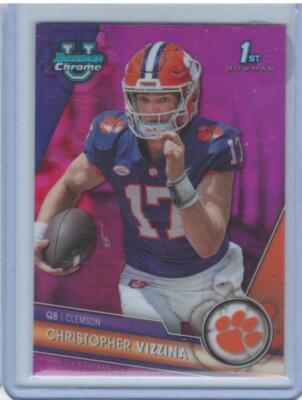 Christopher Vizzina 2023 Bowman University Chrome #15 Pink Refractor Clemson