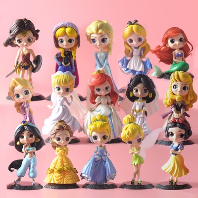 Tv Movie Character Toys Q Posket Disney Princess Ariel Little Mermaid Action Figures Doll Cake Decor Toy Elastika Galerakis Gr