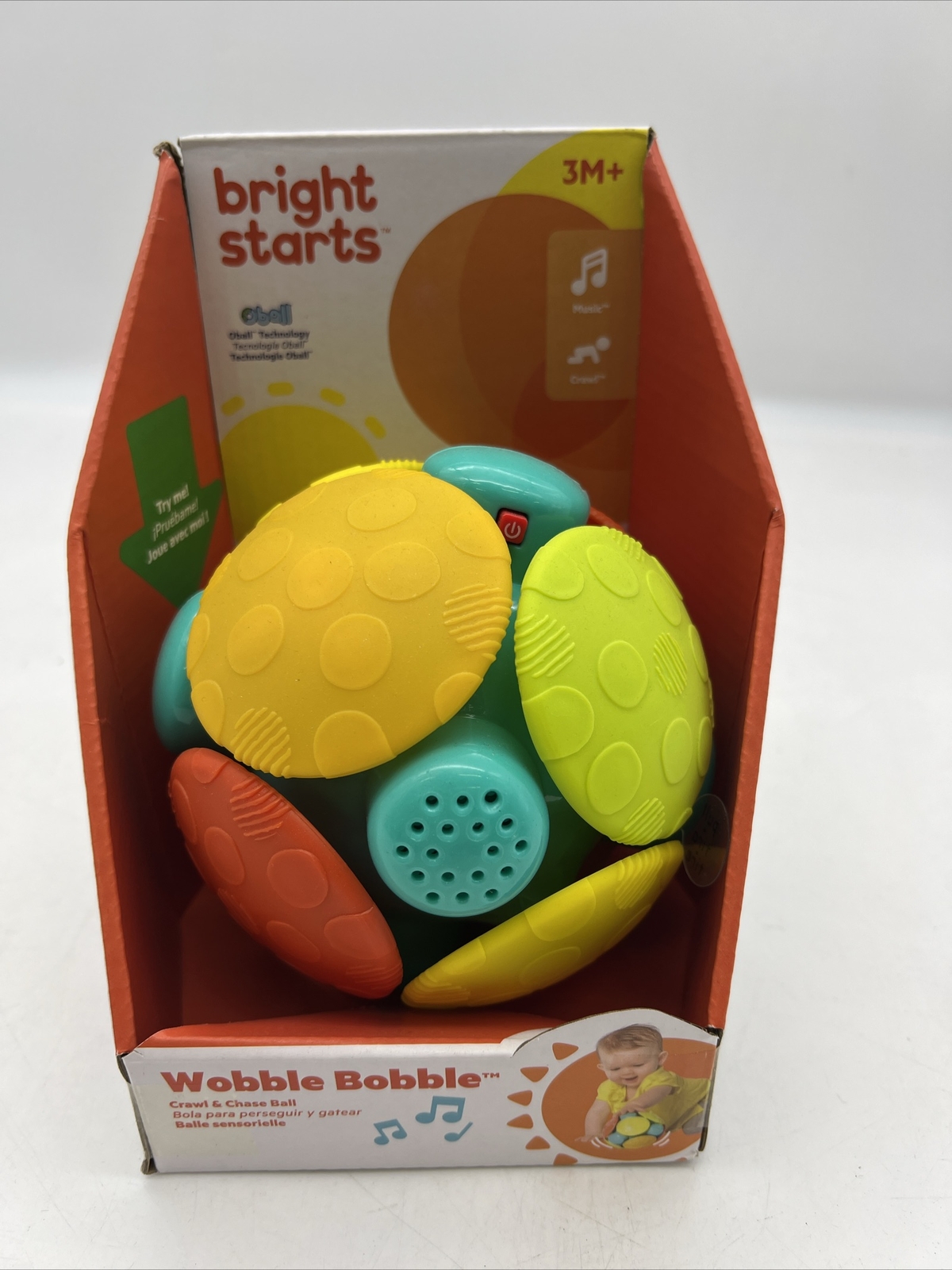 Bright Starts Wobble Bobble Crawl & Chase Baby Activity Ball Toy Unisex