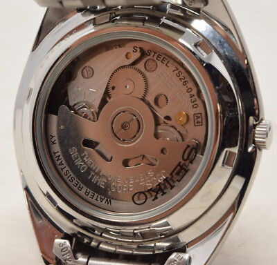 Seiko 5 Mens Watch 7S26 0430 Pink Kial Automatic | eBay