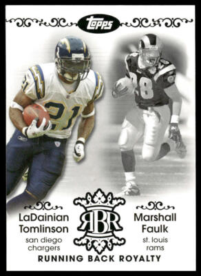 2007 Topps #RBR-TF LaDainian Tomlinson / Marshall Faulk Running Back Royalty