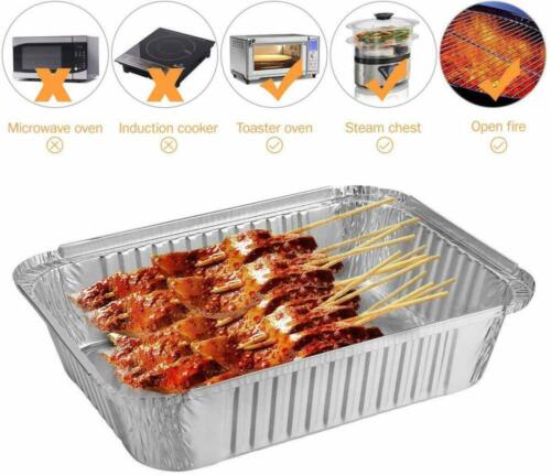 30 x 570ml Foil Trays Disposable Aluminium Foil Baking Roasting Tray Deep Tin