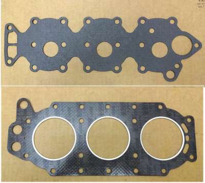 EVINRUDE JOHNSON 3 CYLINDER 65 70 75HP HEAD, COVER GASKET REPLACES 313413 777401