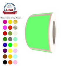 Royal Green Rectangular Color-Coding Labels Roll 50x31MM 2 Inch x 1.2 Inch 