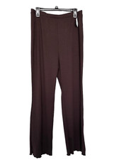 Abound Women's Pull-On High Waist Stretch Ribbed Wide Leg Pants Size Large