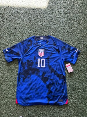 Nike Men's USA Away Jersey 22/23 #10 Pulisic - Blue | eBay