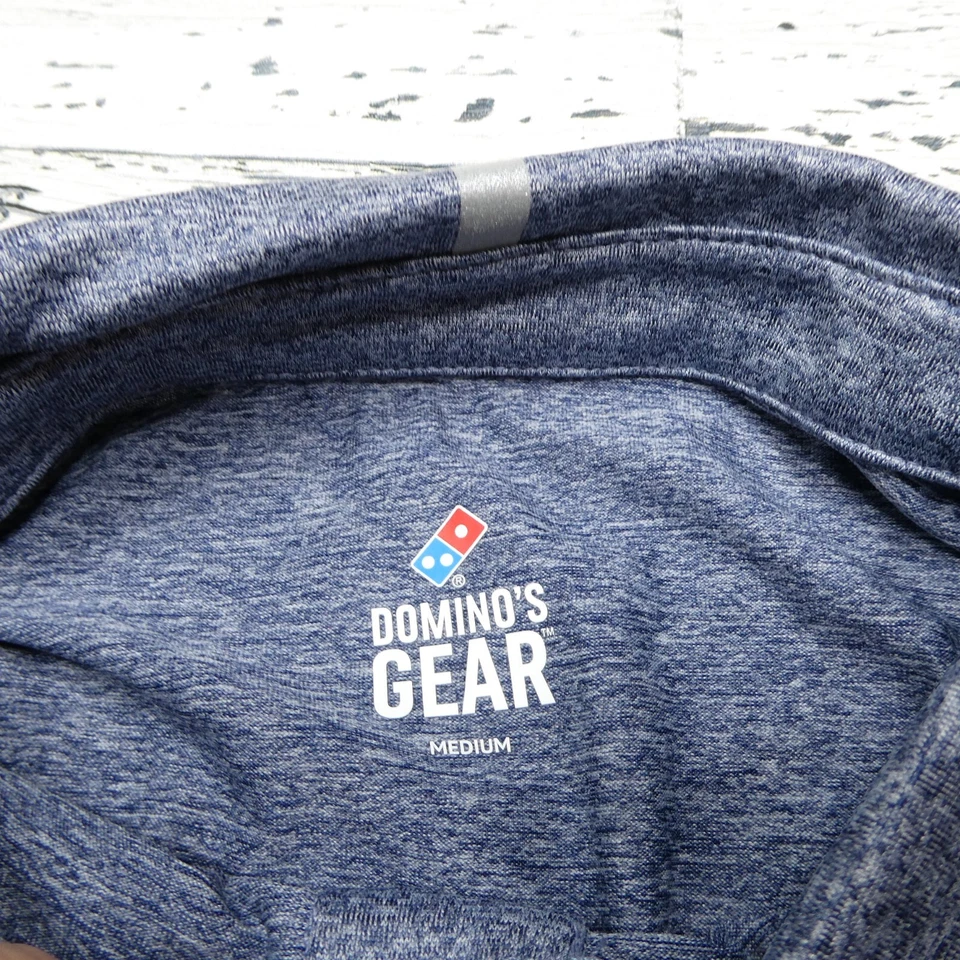 Dominos Gear Polo Shirt Mens M Dominos Pizza Employee Uniform Polyester Stretch - Image 3 of 4
