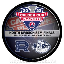 Laval Rocket vs Syracuse Crunch 2022 Calder Cup Playoffs Dueling Souvenir Puck