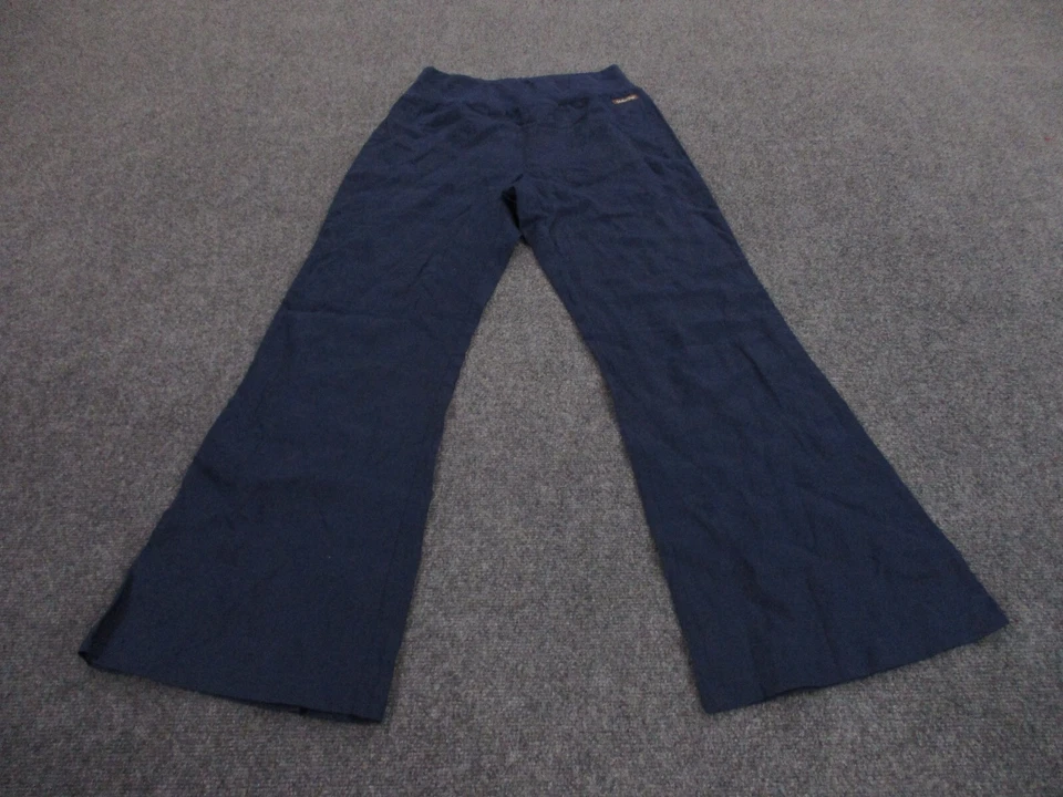 Pantalones Matilda Jane Adulto S Azul Lino Acampanado Atlético Pierna Ancha Elastizados Para Mujer Foto 2 de 4