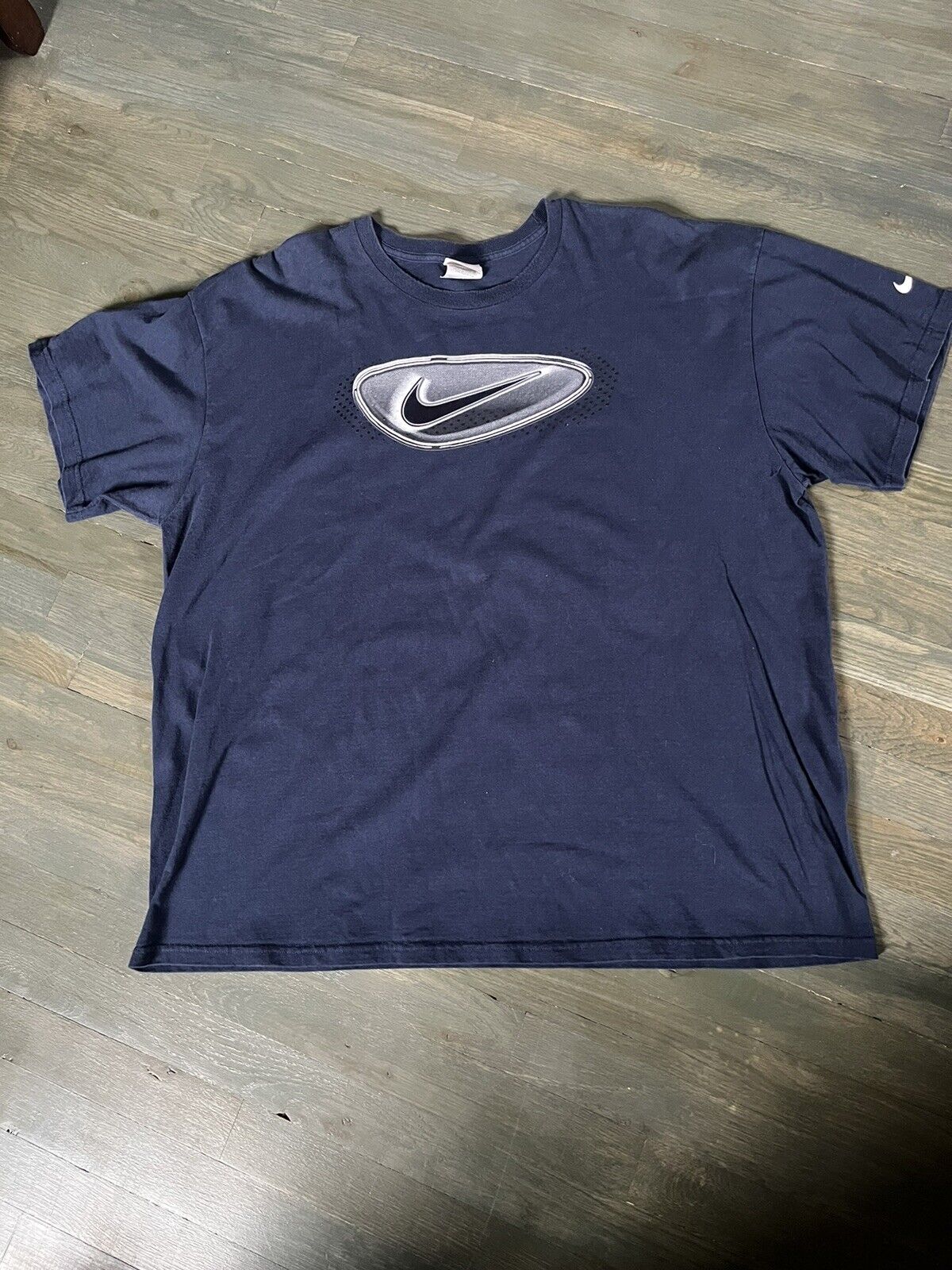 Vintage 90's Nike Swoosh Definition Logo Shirt Men's XXL 2XL USA Made Gray  G4-27